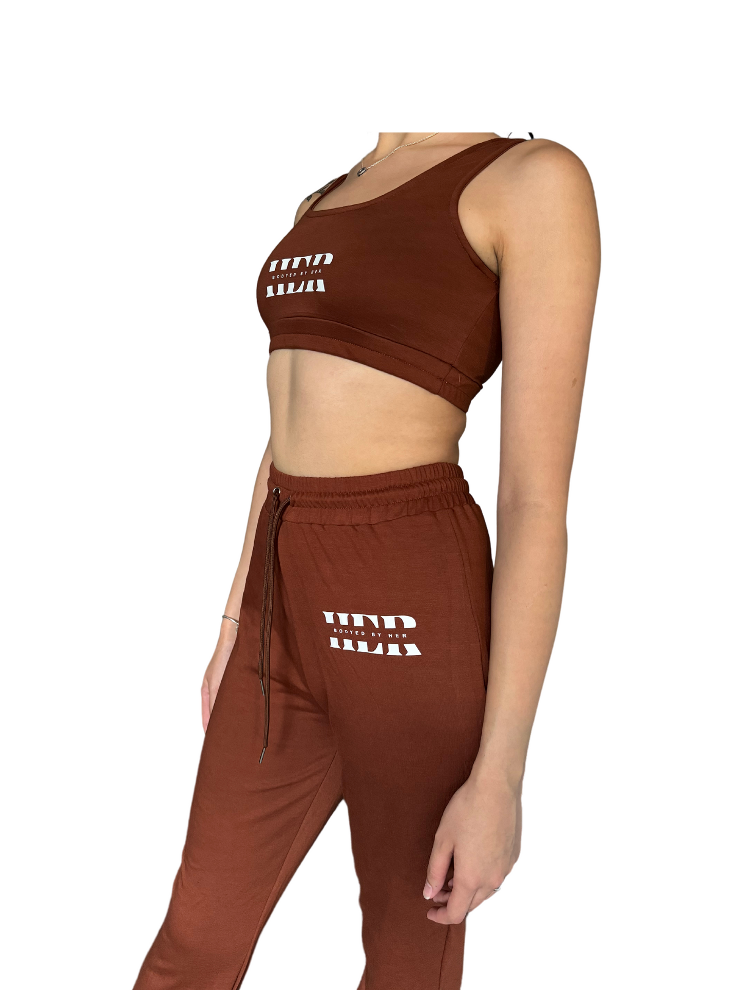 Two-Piece Chestnut Jogger Set