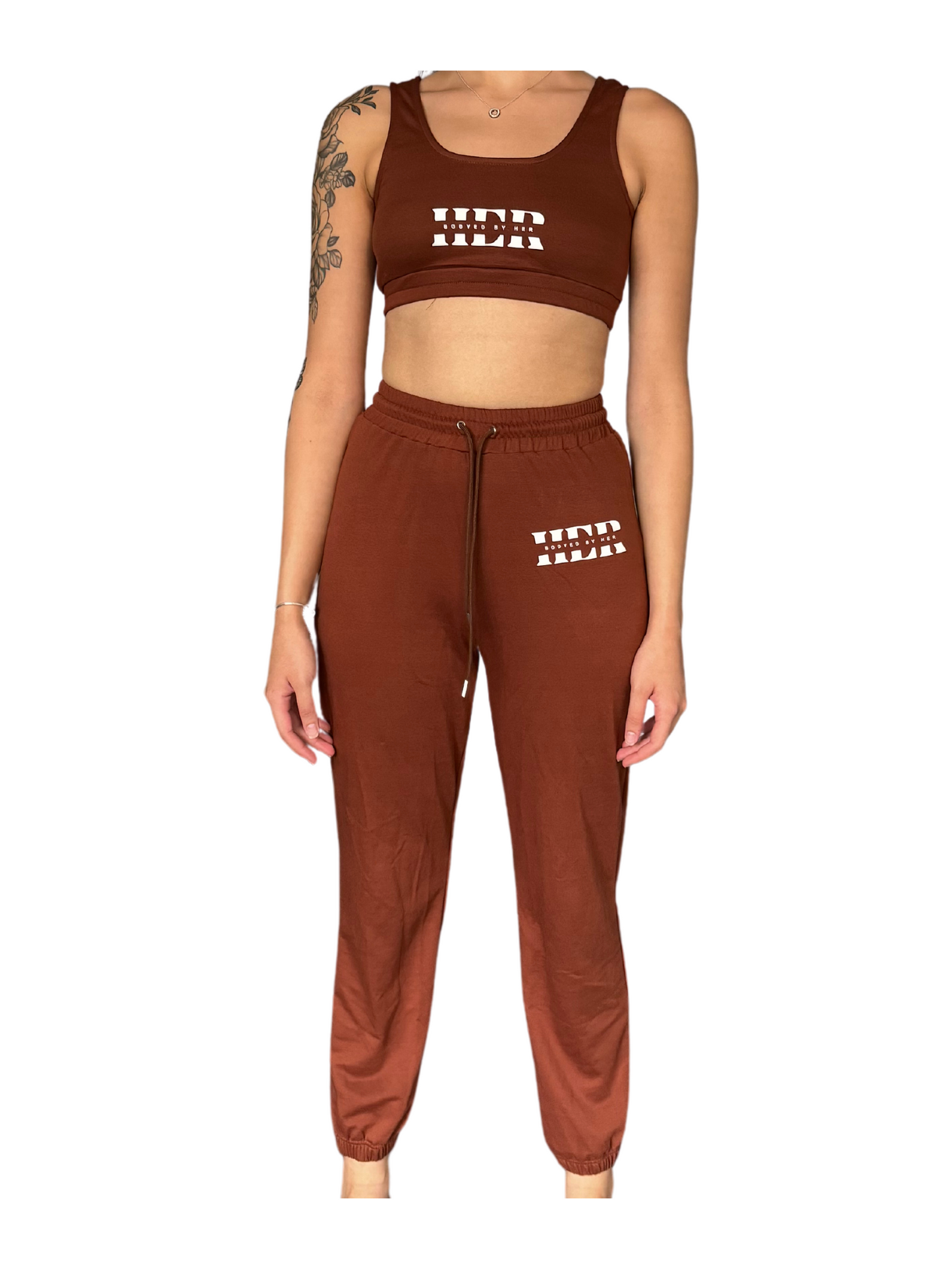 Two-Piece Chestnut Jogger Set