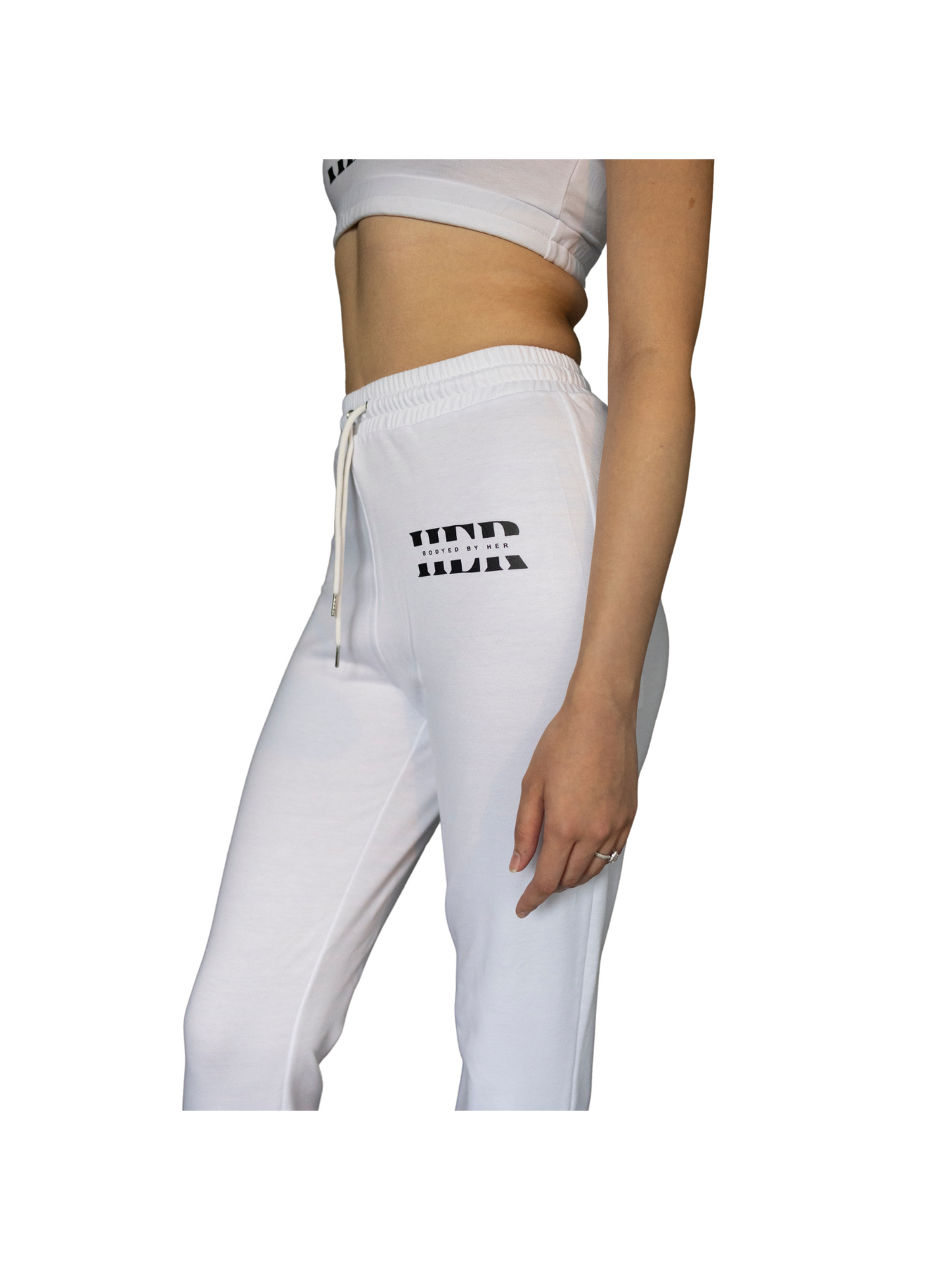 Two-Piece White Jogger Set